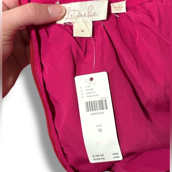 NWT Anthropologie Let Me Be Sleeveless Sheer Tiered Pink Layered Midi Dress M - Picture 6 of 14